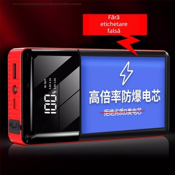 Xenon Pornire de Urgență pentru Mașină 12V | 600A vârf curent | Power Bank portabil | Protecție Inteligentă | Certificări CE/MSDS/UN38.3