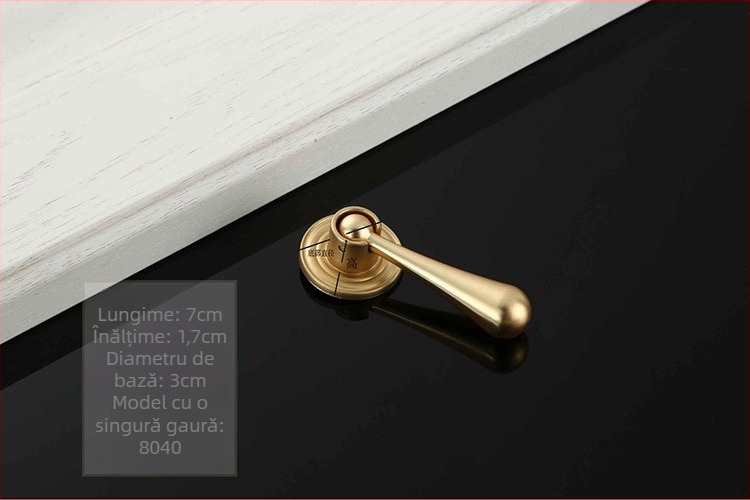 Mâner pentru dulapuri, stil nou chinezesc, aliaj de zinc, electropalare, pentru dulapuri, garderobe și sertare