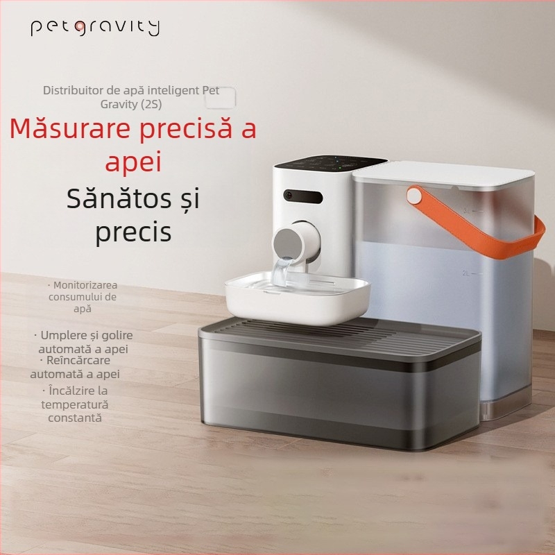 Dispenser de apă pentru animale de companie cu control prin aplicație, design detașabil, potrivit pentru câini și pisici, greutate 1,8 kg