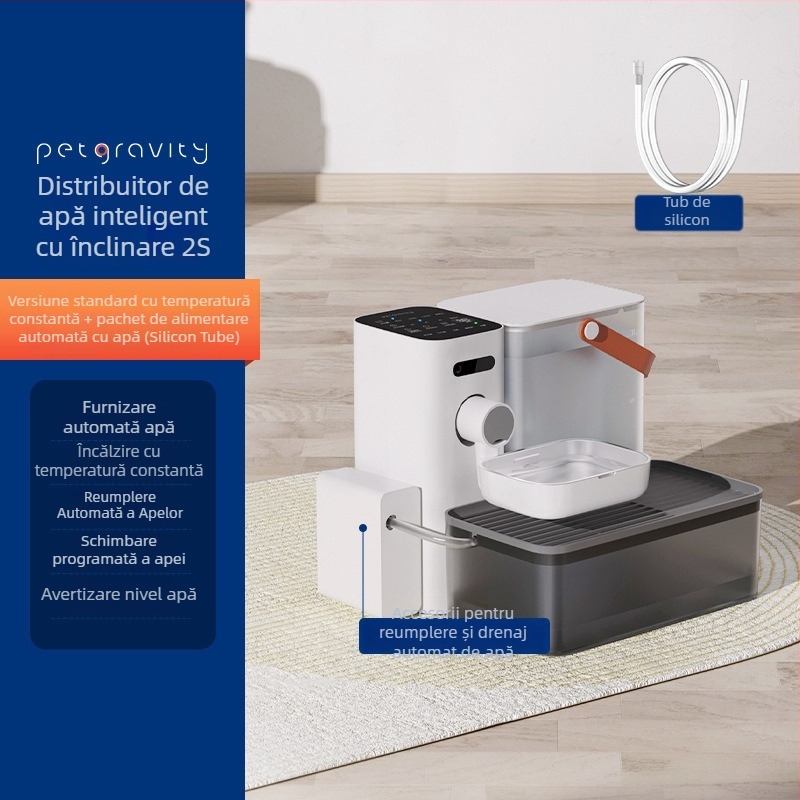 Dispenser de apă pentru animale de companie cu control prin aplicație, design detașabil, potrivit pentru câini și pisici, greutate 1,8 kg