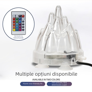 Lampă pentru acvariu cu baloane în peisaj vulcanic, pompă de oxigen, lampă pagodă, impermeabilă
