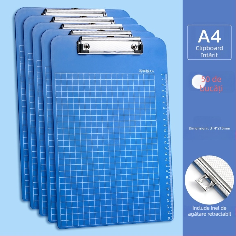 Mapă A4 cu clips pentru documente – suport de scriere pe birou pentru partituri muzicale (model C1085, material PP, cadou de afaceri)