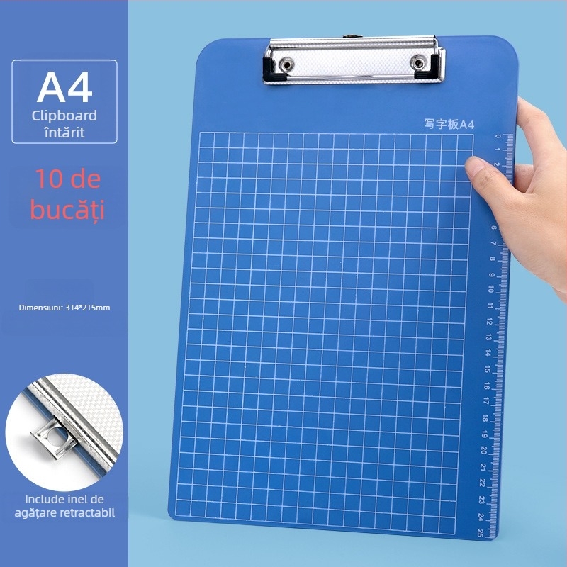 Mapă A4 cu clips pentru documente – suport de scriere pe birou pentru partituri muzicale (model C1085, material PP, cadou de afaceri)