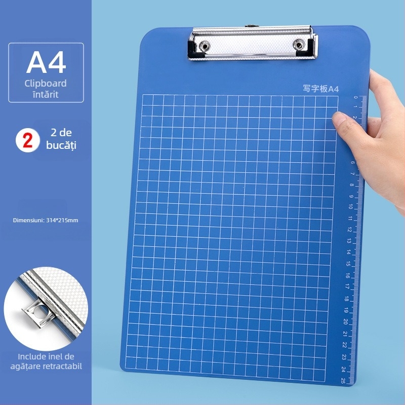 Mapă A4 cu clips pentru documente – suport de scriere pe birou pentru partituri muzicale (model C1085, material PP, cadou de afaceri)