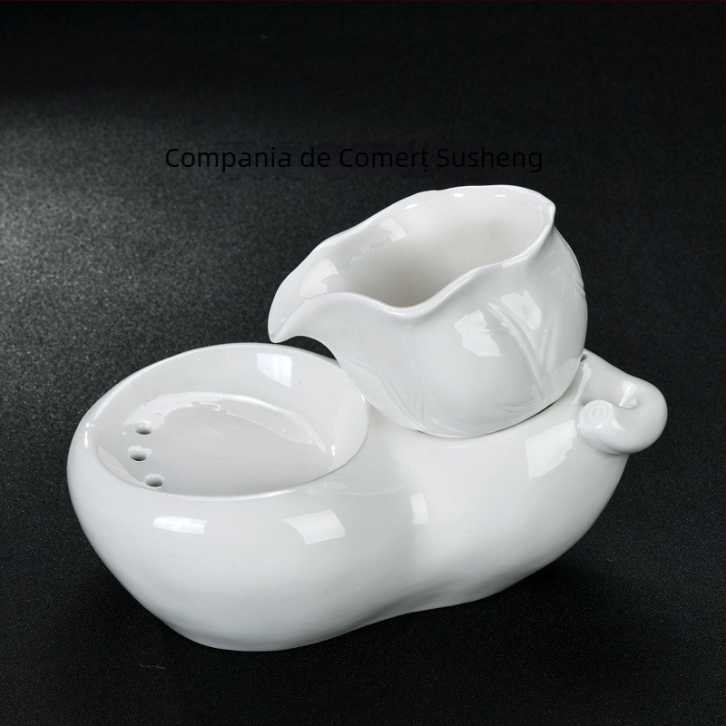 Fântână ceramică automată pentru pisici, apă circulantă, alimentare USB, nedemontabilă