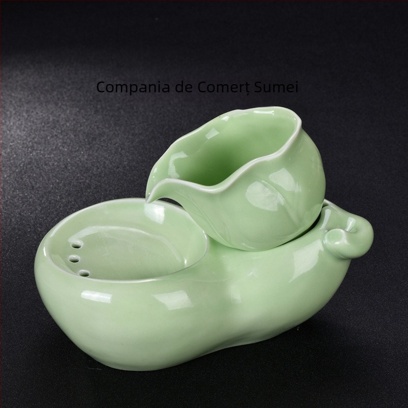 Fântână ceramică automată pentru pisici, apă circulantă, alimentare USB, nedemontabilă