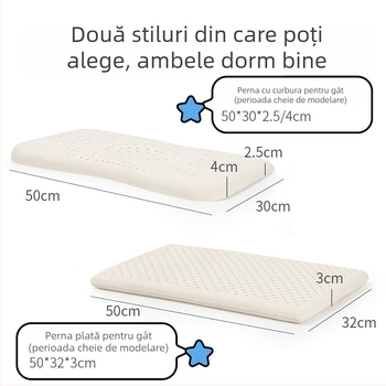 Perne din latex natural pentru copii — husă din bumbac 100%, formă extraterestră, conținut de latex 90%+