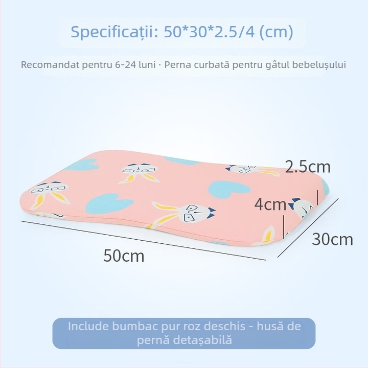Perne din latex natural pentru copii — husă din bumbac 100%, formă extraterestră, conținut de latex 90%+