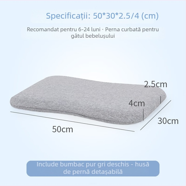 Perne din latex natural pentru copii — husă din bumbac 100%, formă extraterestră, conținut de latex 90%+