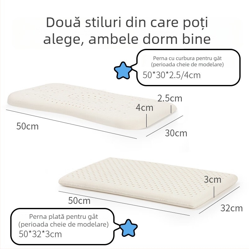 Perne din latex natural pentru copii — husă din bumbac 100%, formă extraterestră, conținut de latex 90%+