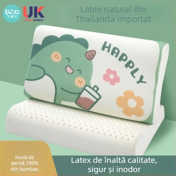 Kadoubei Pernă pentru copii din latex — latex natural, conținut de latex peste 90%, țesătură a miezului: 100% bumbac, formă dreptunghiulară