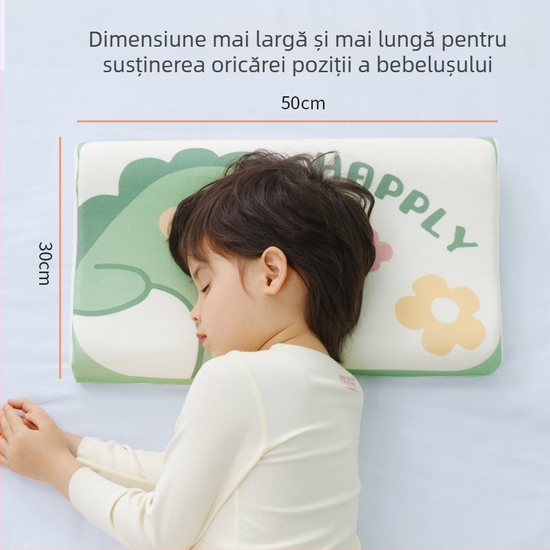 Kadoubei Pernă pentru copii din latex — latex natural, conținut de latex peste 90%, țesătură a miezului: 100% bumbac, formă dreptunghiulară