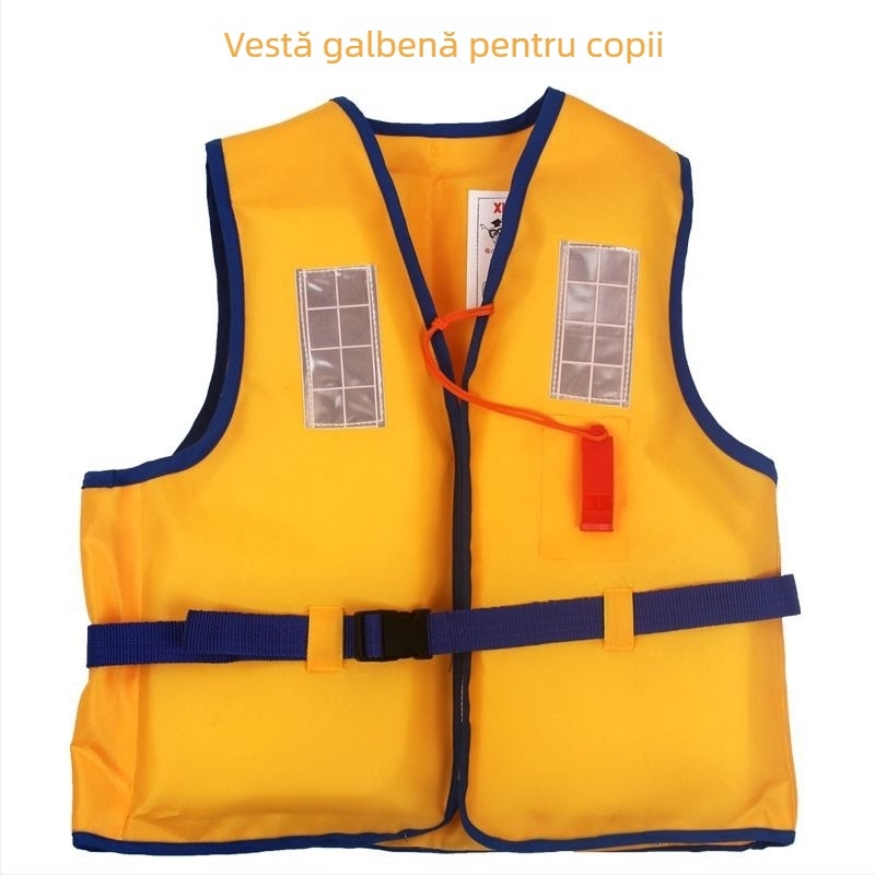 Vestă de salvare pentru adulți, profesională și portabilă, pentru pescuit și snorkeling, cu țesătură Oxford îngroșată și plutibilitate ridicată pentru bărci