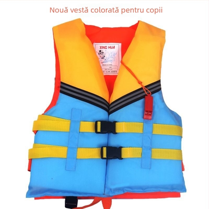 Vestă de salvare pentru adulți, profesională și portabilă, pentru pescuit și snorkeling, cu țesătură Oxford îngroșată și plutibilitate ridicată pentru bărci