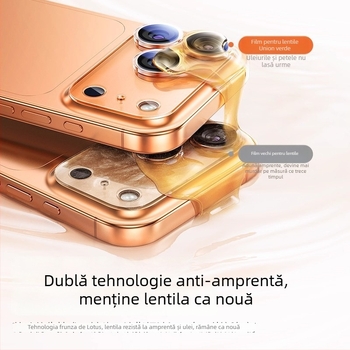 Film pentru lentila camerei din sticlă temperată pentru seria iPhone 13/14 — acoperire 3D completă, claritate HD, praf rezistent, antiamprente