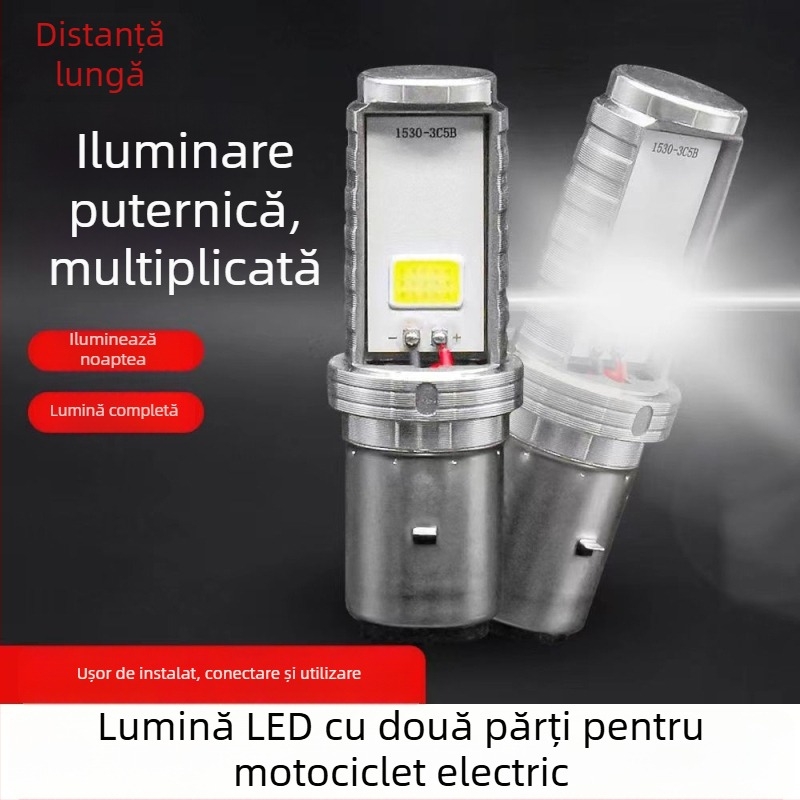 Far LED pentru motocicletă, cu fascicule duale, 12V, 10W, IP68, durată de viață 30.000 h
