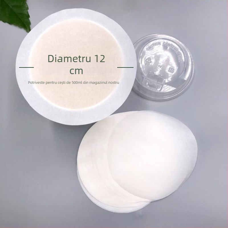 Pahar PET de unică folosință pentru băuturi cu lapte/latte, 301–400 ml, transparent, anti-scurgeri, imprimare logo, personalizare disponibilă