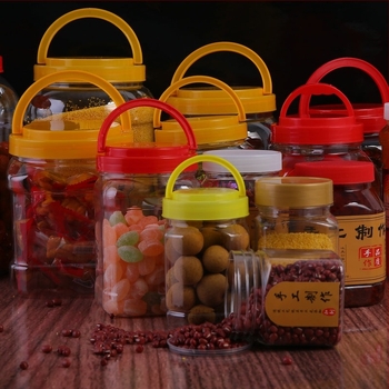 Recipient PET transparent cu gură largă pentru ambalare alimentară, imprimare offset