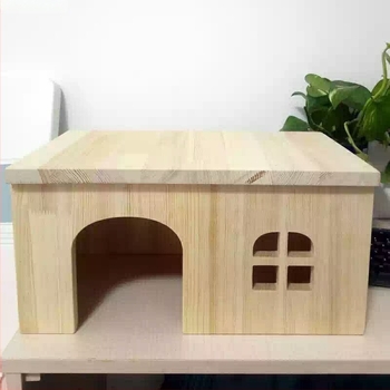 Casă din lemn pentru animale de companie mici: hamsteri, porcușori de Guineea, chinchile, iepuri și arici