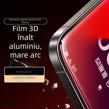 Membrane force protecție ecran din sticlă securizată — HD, rezistent la impact, ecran complet — pentru iPhone 12, 12 Pro, 13, 14