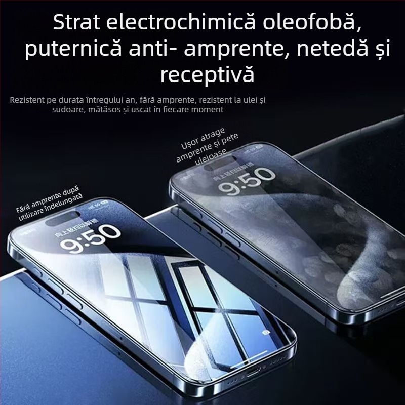 Membrane force protecție ecran din sticlă securizată — HD, rezistent la impact, ecran complet — pentru iPhone 12, 12 Pro, 13, 14