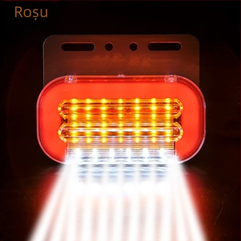 Lumină LED laterală pentru camion, cu iluminare a anvelopei, indicator de lățime și lumină de avertizare, 24V impermeabil