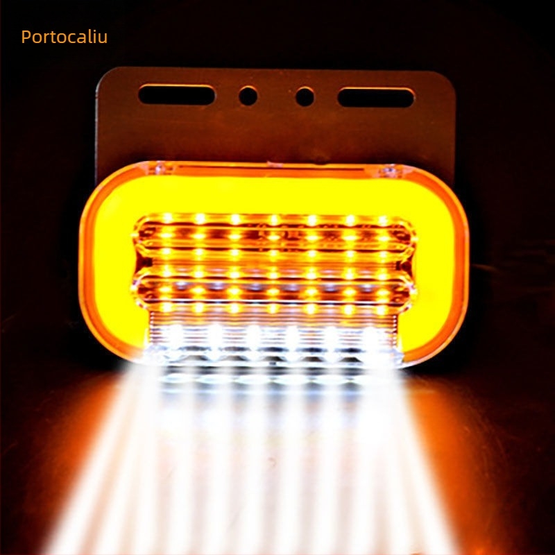 Lumină LED laterală pentru camion, cu iluminare a anvelopei, indicator de lățime și lumină de avertizare, 24V impermeabil