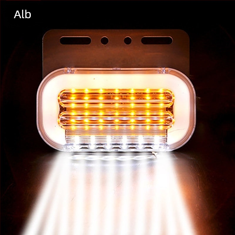 Lumină LED laterală pentru camion, cu iluminare a anvelopei, indicator de lățime și lumină de avertizare, 24V impermeabil