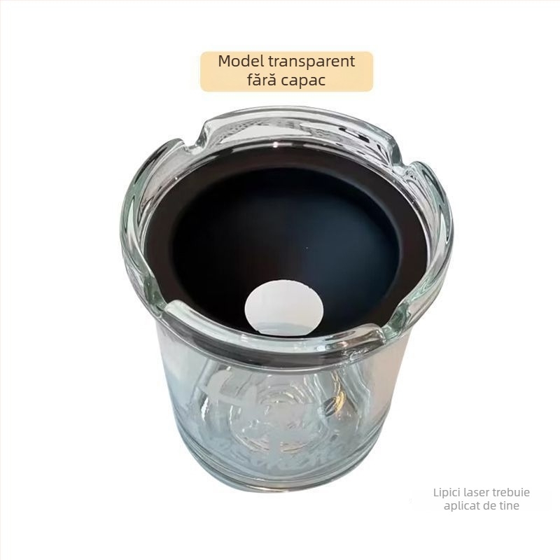 Ashtray Liuli în formă de urs, cu capac, pentru casă și birou — Material Liuli; Producție: Founding; Personalizare: Nu