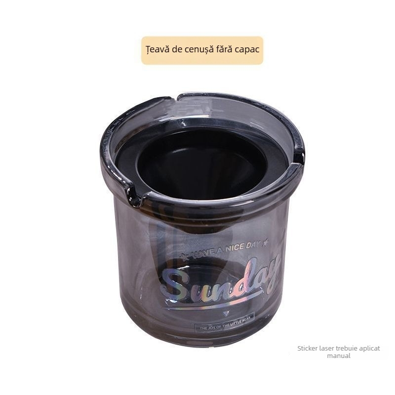 Ashtray Liuli în formă de urs, cu capac, pentru casă și birou — Material Liuli; Producție: Founding; Personalizare: Nu