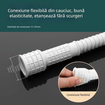 Tub extindere pentru robinet cu interfață universală și cuplă pentru duș, model SLRG; material polietilenă; presiune nominală 1; montaj pe suprafață; cuplaj din plastic