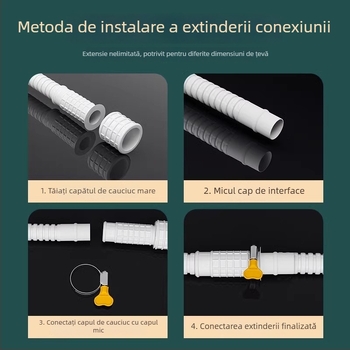 Tub extindere pentru robinet cu interfață universală și cuplă pentru duș, model SLRG; material polietilenă; presiune nominală 1; montaj pe suprafață; cuplaj din plastic
