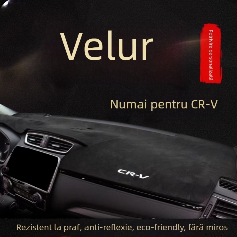 Covoraș velur pentru Honda CR-V (2007–2023), consolă centrală, anti-strălucire și izolație termică