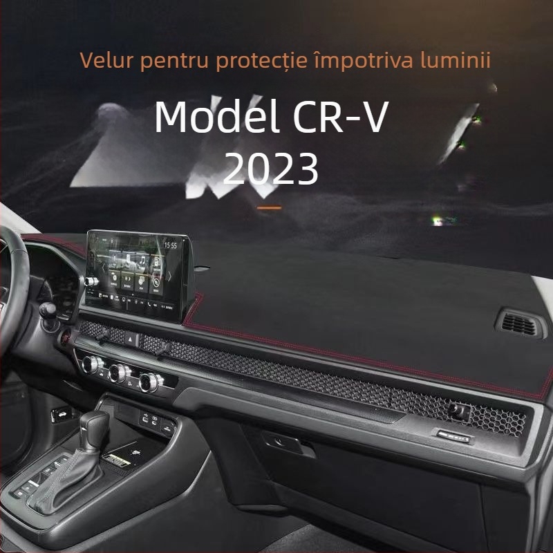 Covoraș velur pentru Honda CR-V (2007–2023), consolă centrală, anti-strălucire și izolație termică