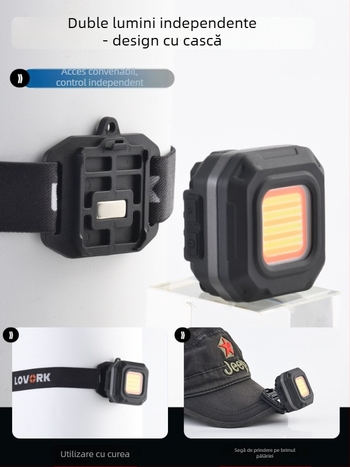 Lampă LED pentru camping cu design modular și două lămpi, lanternă de completare reîncărcabilă