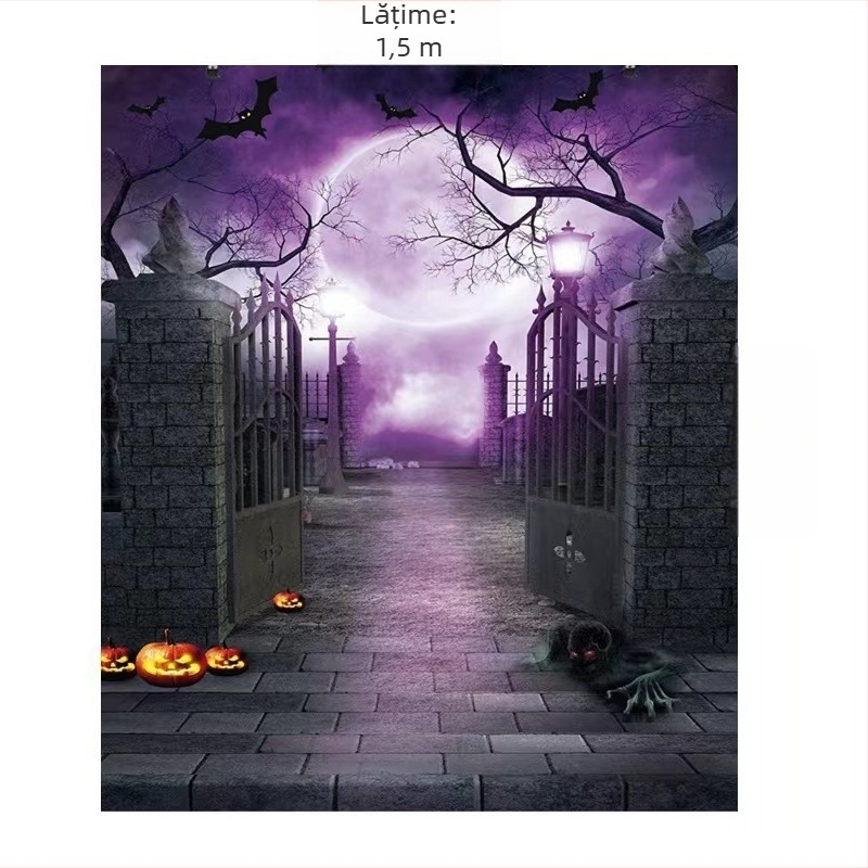 Youge fundal fotografie – pânză de fundal din vinil, temă Halloween 3D cu dovleac, pentru fotografierea produselor, greutate 340 g
