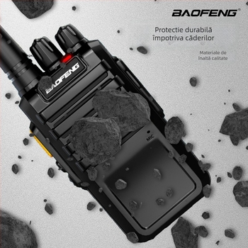 Baofeng BF-M4 walkie-talkie portabil, 5W, 400-470MHz, 16 canale, baterie de 5800mAh, standby de 22 de zile