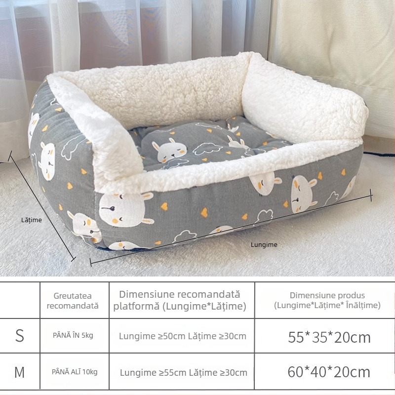 Saltea specială pentru cușca pisicii, încălzire de iarnă, cuib pentru pui și spațiu de odihnă, platformă moale, întărită pentru iarnă — Material: pluș; Origine: Germania; Marcă: Xinji; Lavabilă; Montaj liber