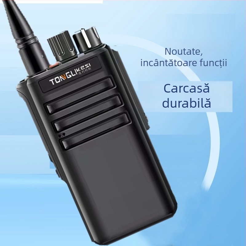 Walkie-Talkie radio portabil de înaltă putere, 16 canale, bandă 4000-470 MHz, putere 5W, rază 3–5 km, baterie Li-ion 3800 mAh