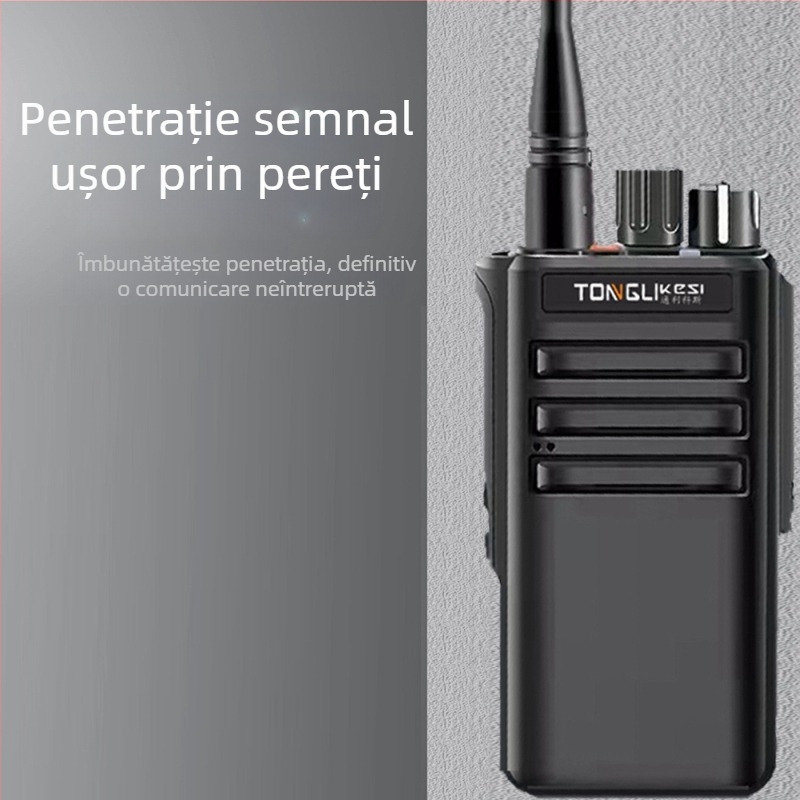 Walkie-Talkie radio portabil de înaltă putere, 16 canale, bandă 4000-470 MHz, putere 5W, rază 3–5 km, baterie Li-ion 3800 mAh
