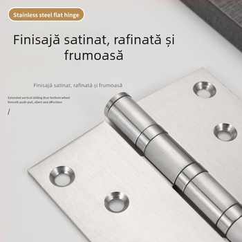 Balama din oțel inoxidabil, îngroșată, cu finisaj periat, stil modern minimalist, pentru dulapuri și uși interioare