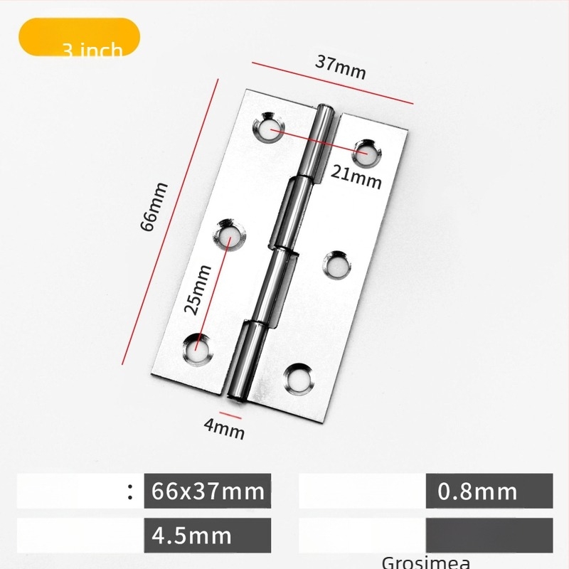 Balama din oțel inoxidabil, îngroșată, cu finisaj periat, stil modern minimalist, pentru dulapuri și uși interioare