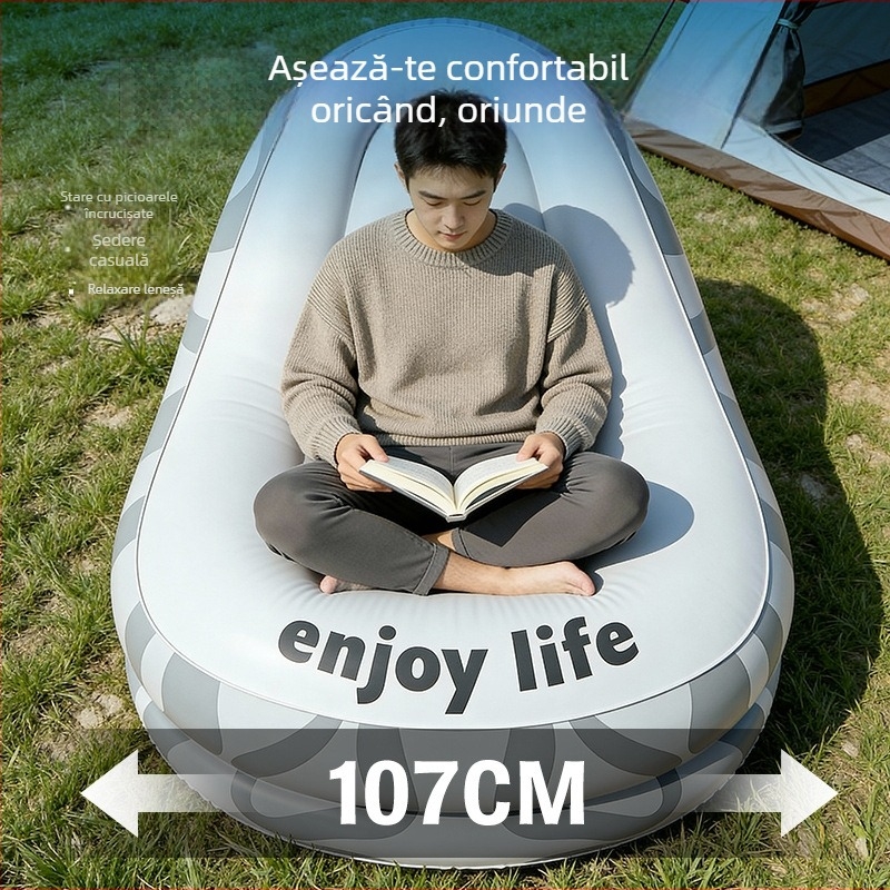 Canapea gonflabilă pentru exterior - PVC ecologic, 30 Denier, 1,55 kg, Personalizabil pentru camping