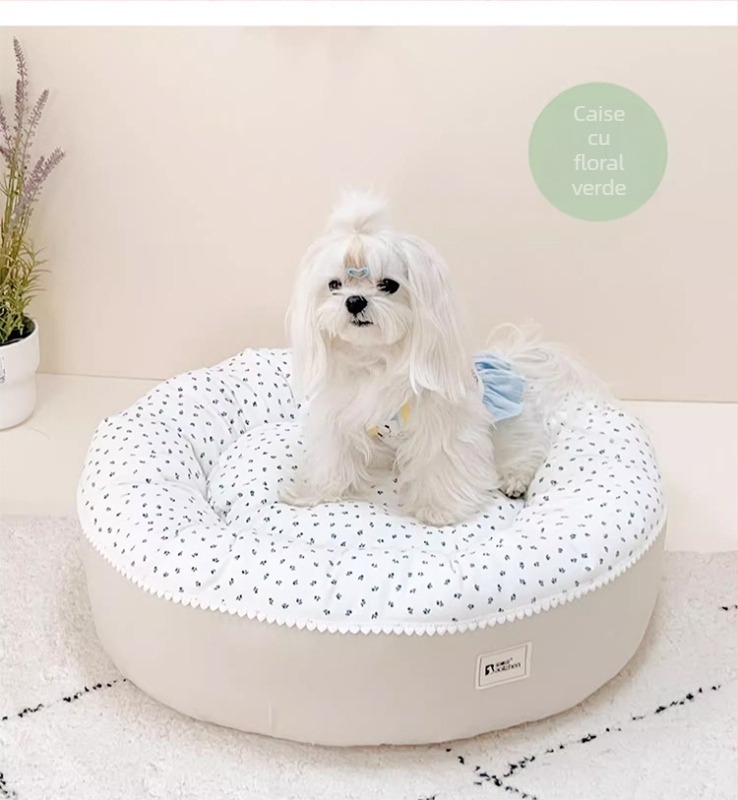 Polaroid cuib pentru animale de companie pentru câini – pat pentru toate anotimpurile, detașabil și lavabil, material textil