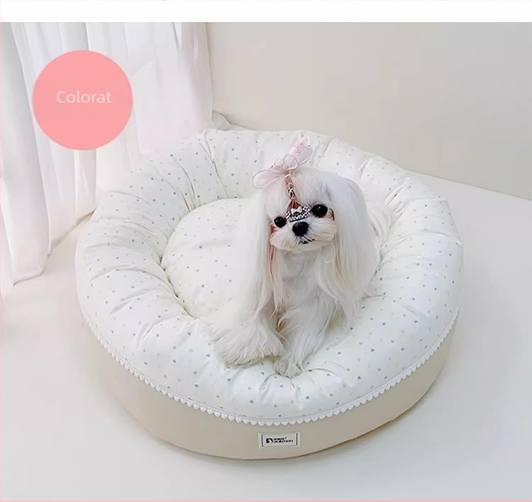 Polaroid cuib pentru animale de companie pentru câini – pat pentru toate anotimpurile, detașabil și lavabil, material textil