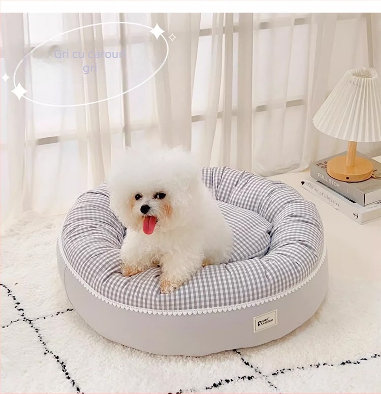 Polaroid cuib pentru animale de companie pentru câini – pat pentru toate anotimpurile, detașabil și lavabil, material textil