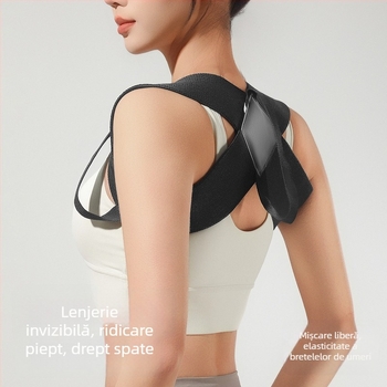 Centură de antrenament pentru umeri cu spate deschis, poliester, protecție pentru umeri, utilizare universală, pentru yoga