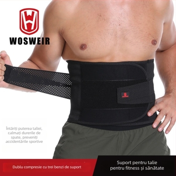Protecție talie – curea universală pentru fitness, material poliester respirabil, suport talie, modelare și fixare, pentru fizioterapie și ameliorarea durerilor de spate
