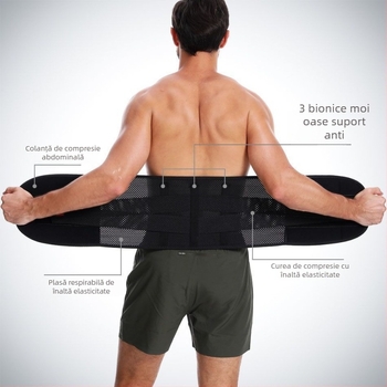 Protecție talie – curea universală pentru fitness, material poliester respirabil, suport talie, modelare și fixare, pentru fizioterapie și ameliorarea durerilor de spate
