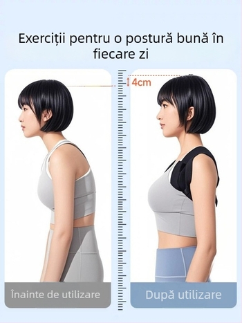 Curea pentru corectarea posturii spatelui, din fibre de poliester, protecție pentru umeri, universală, potrivită pentru yoga